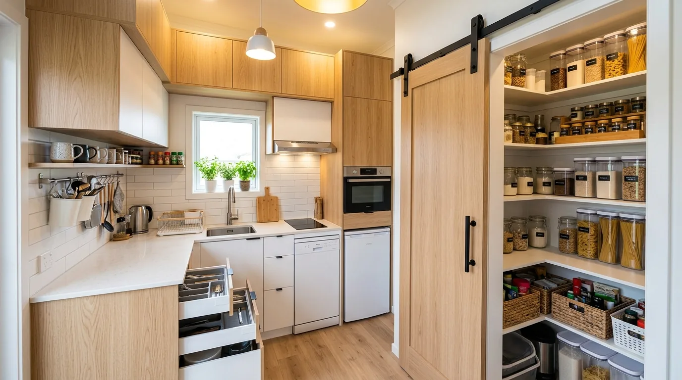 Tiny kitchen remodel with breakfast bar extension