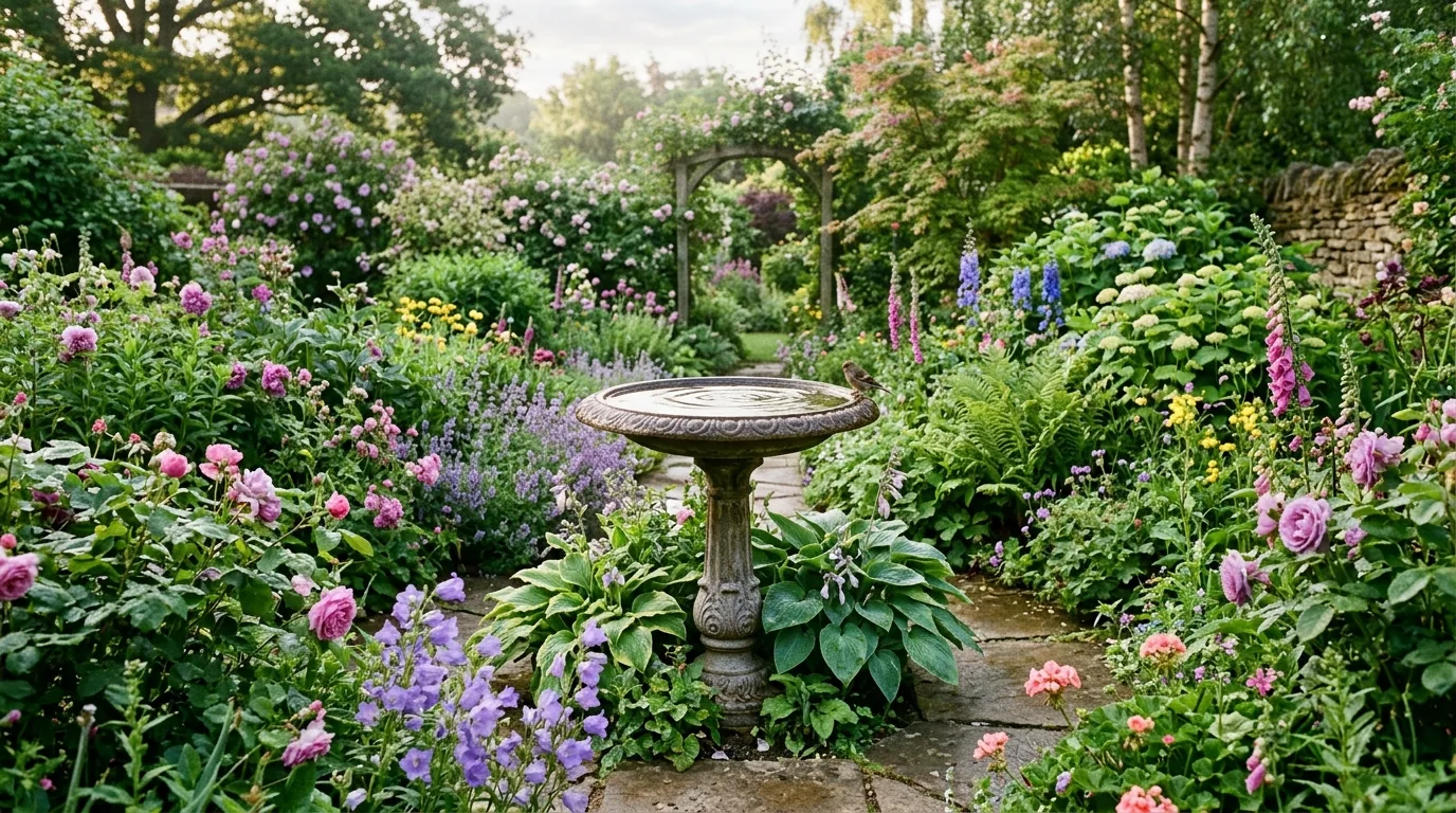 Cozy outdoor nook with bistro table and floral cushions