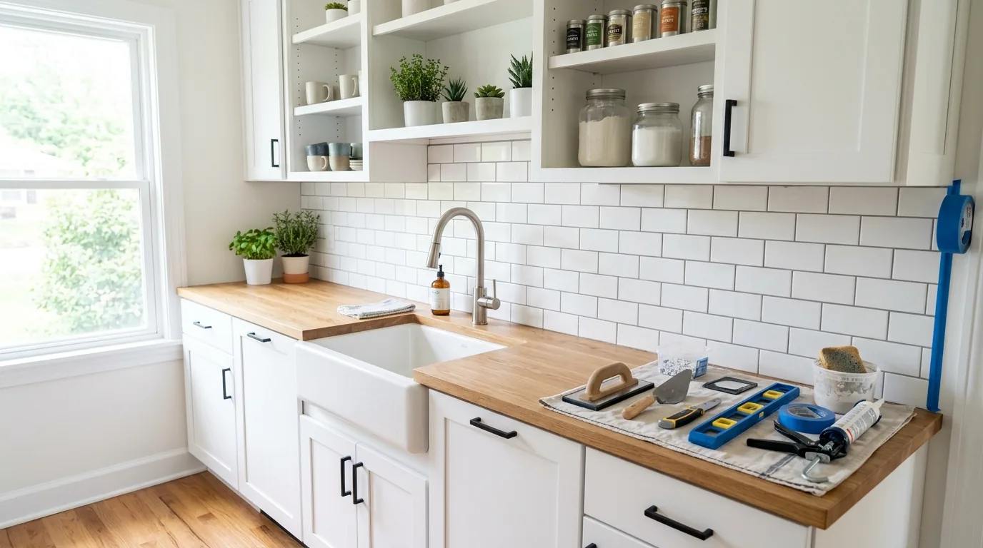 Cinematic weekend kitchen makeover with layered lighting