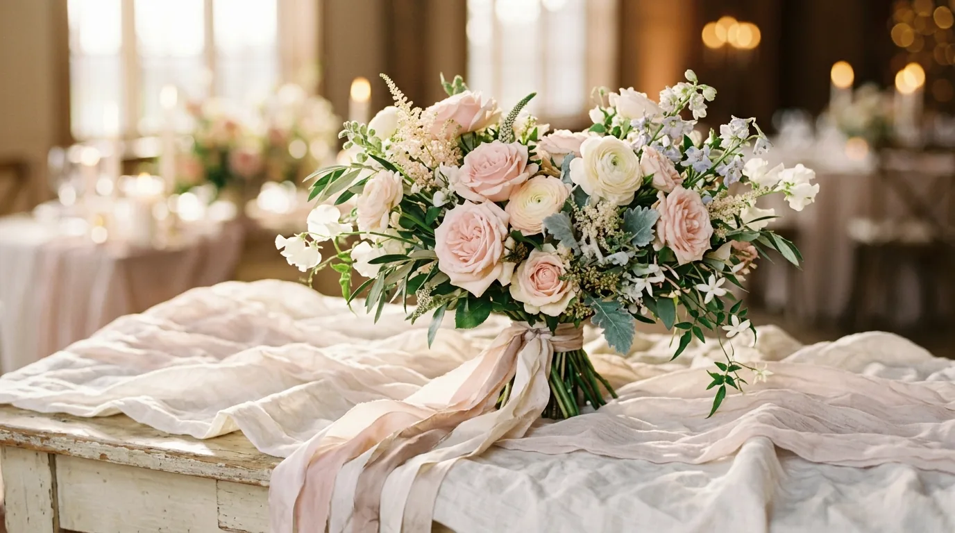 Classic red roses paired with eucalyptus for an anniversary gift
