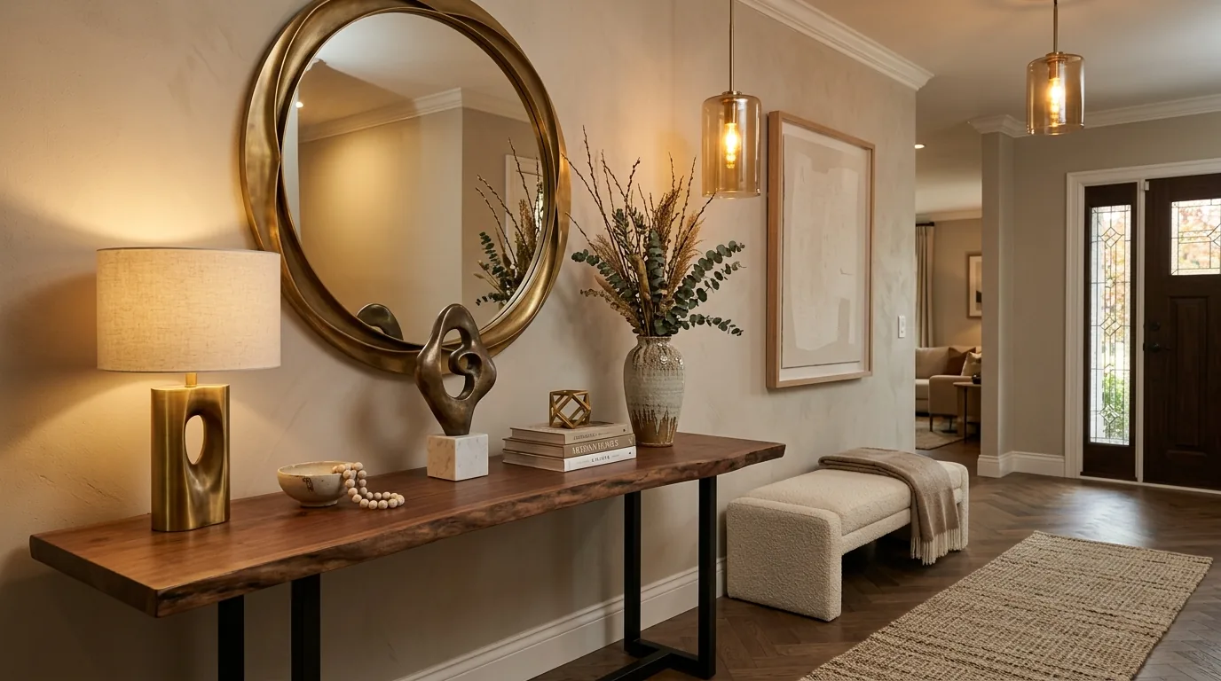 Entry hall with mirror