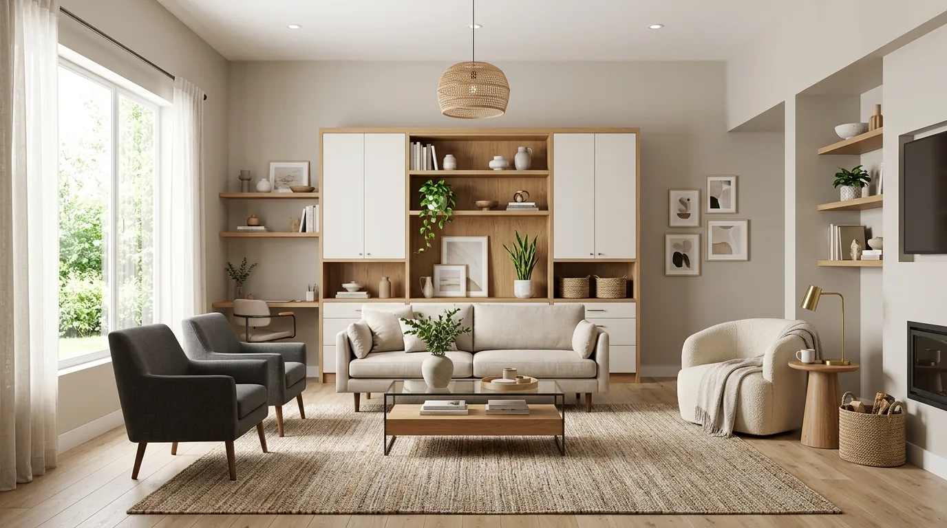 Luxury whole-home styling with repeated materials and disciplined focal points