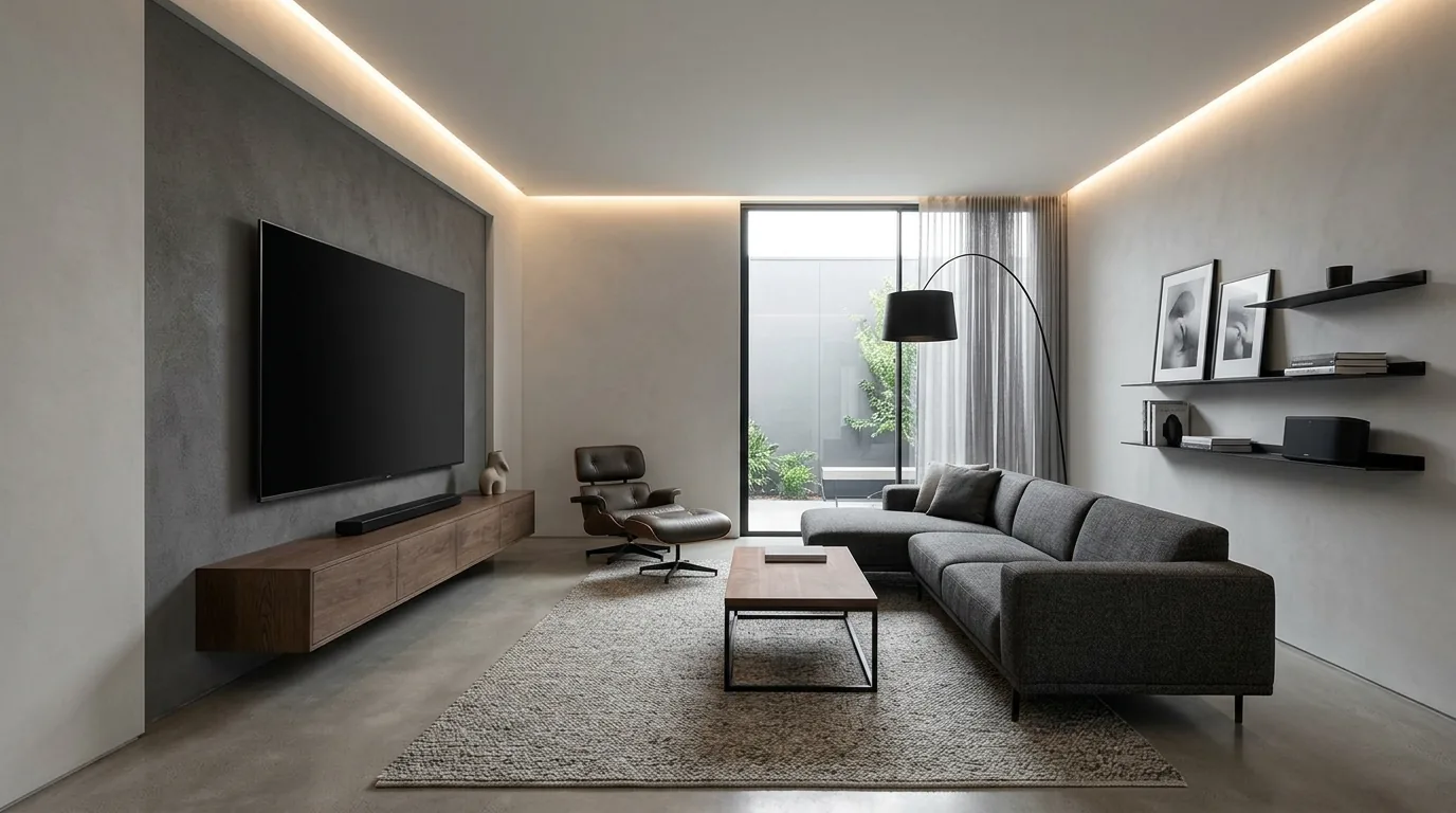 Cinematic perfect hideaway with media wall