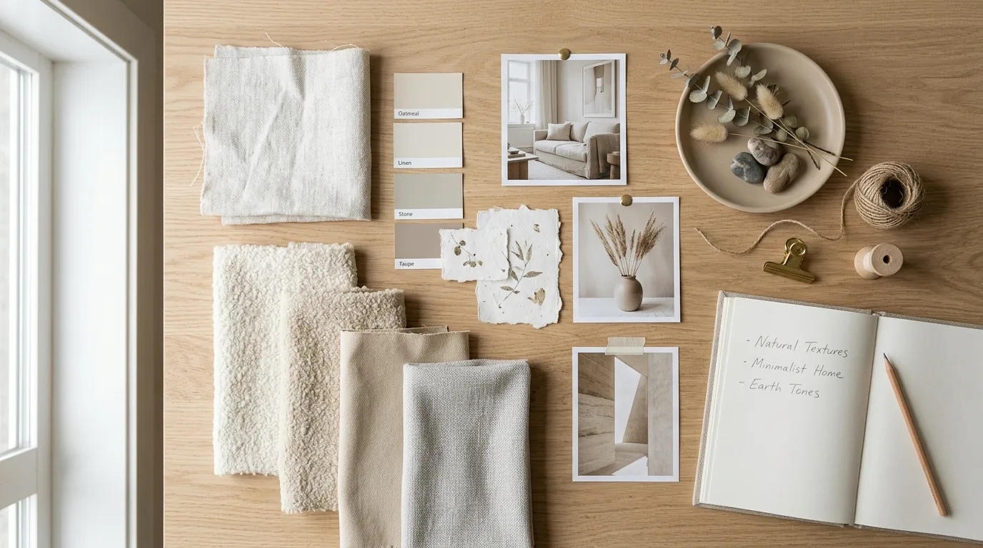 Renovation board pairing before photos with target finishes