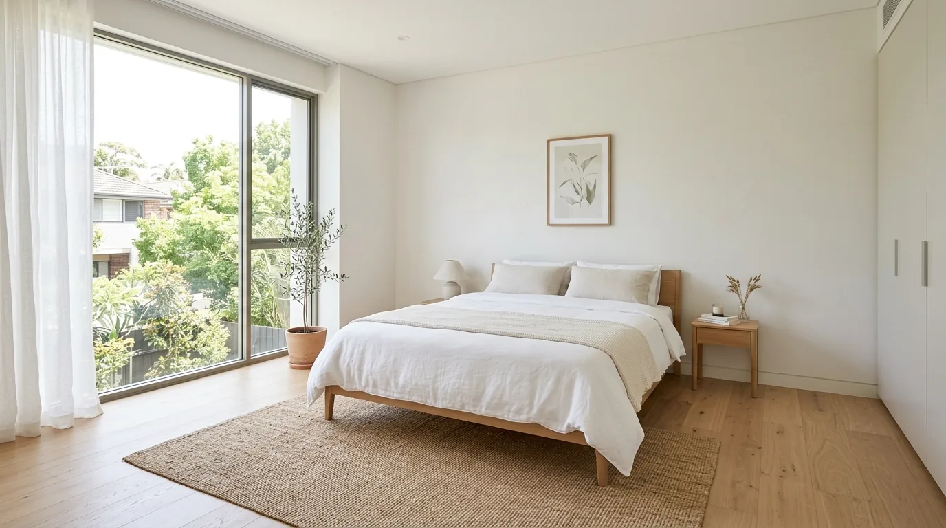 Open plan home with living and dining pieces aligned by rug zones