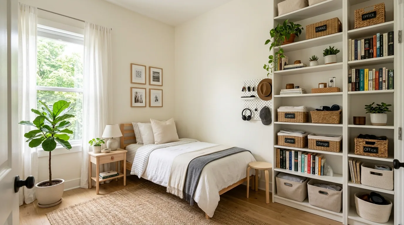 Cozy room with textured throw