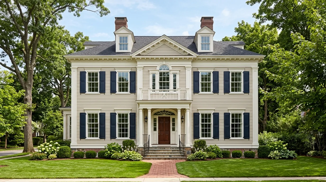 Small bungalow with chunky trim and window box below