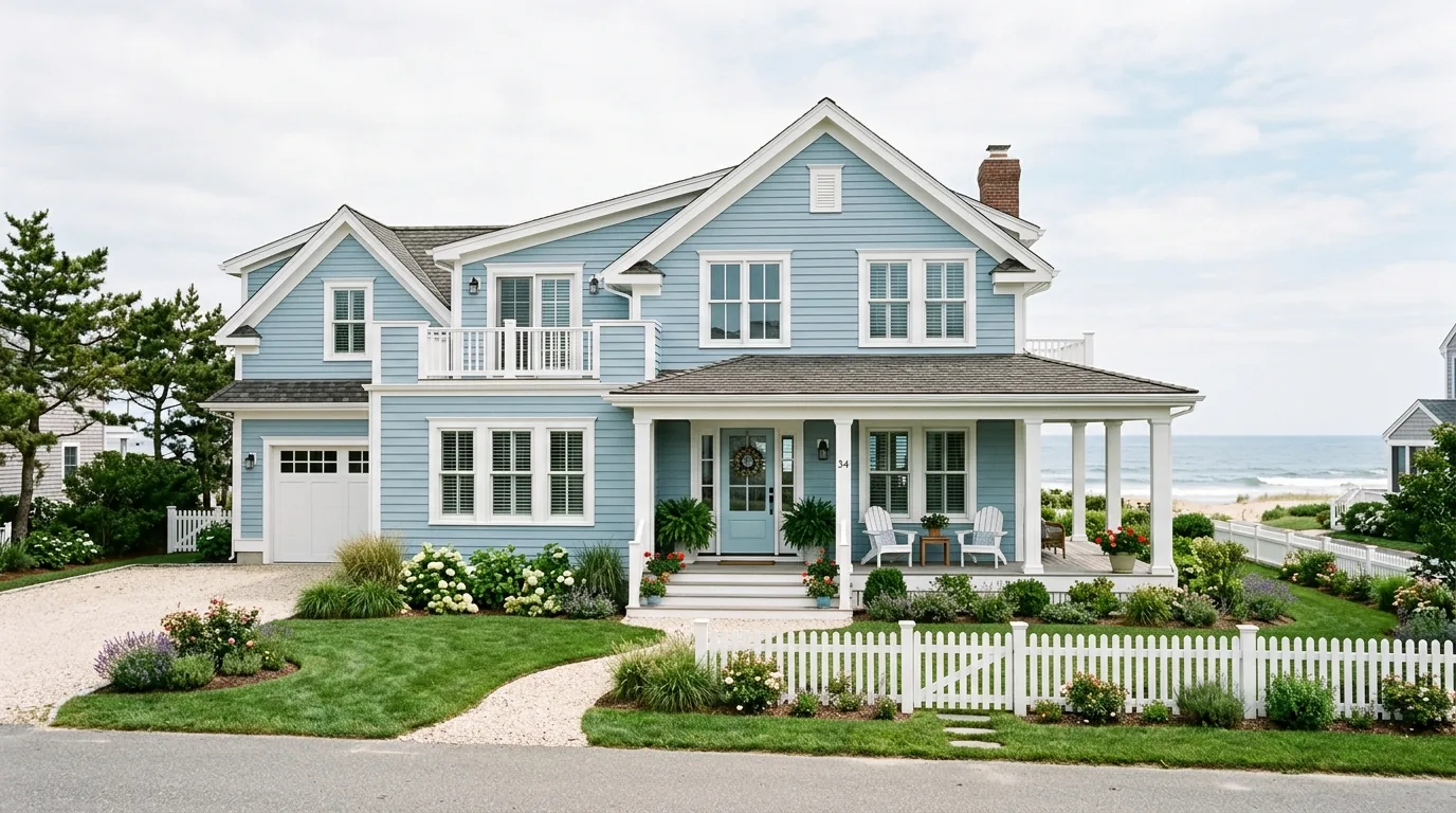 Rustic exterior with warm wood-toned trim and stone base