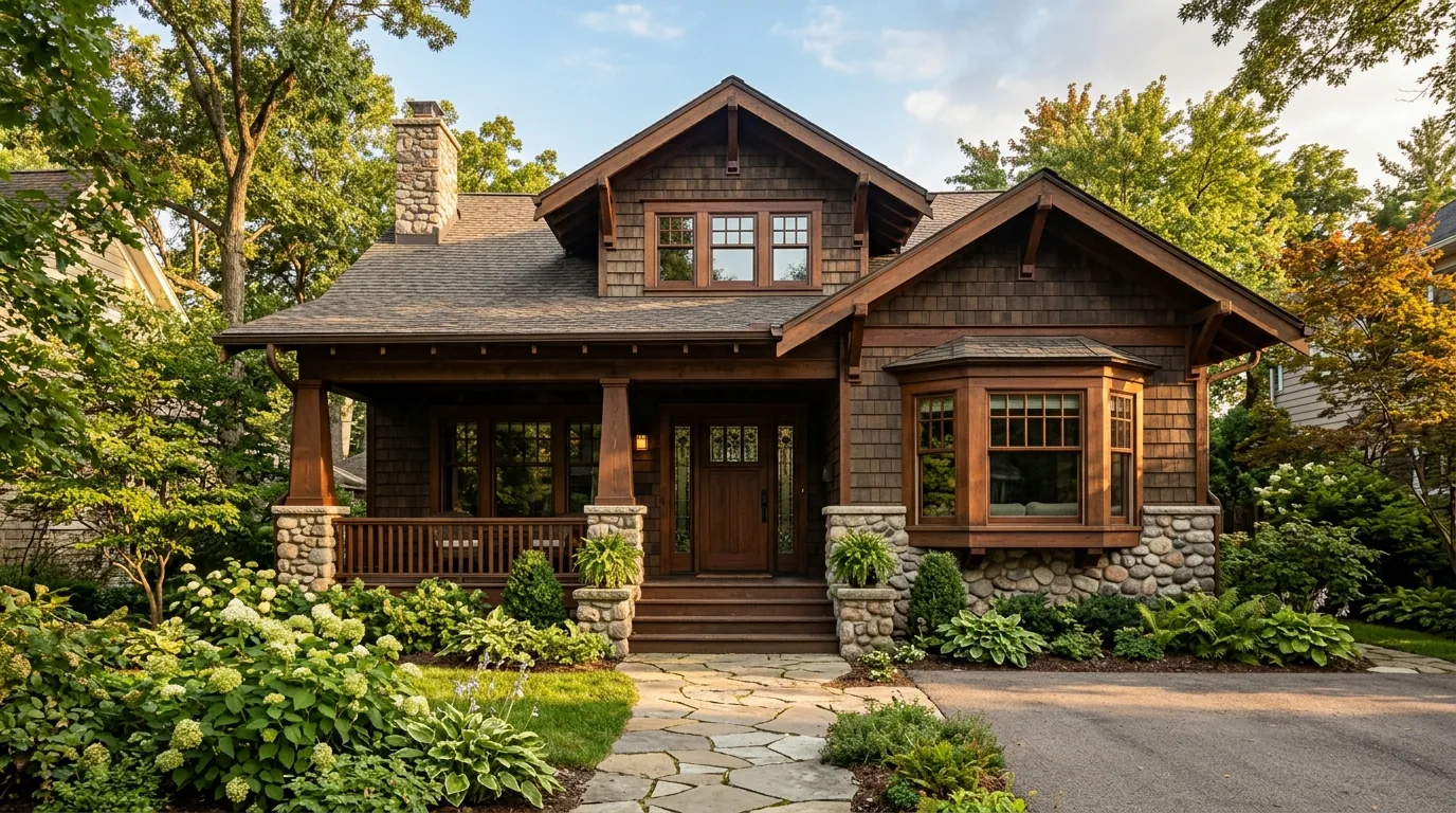 Updated ranch house with simple black trim and fresh landscaping