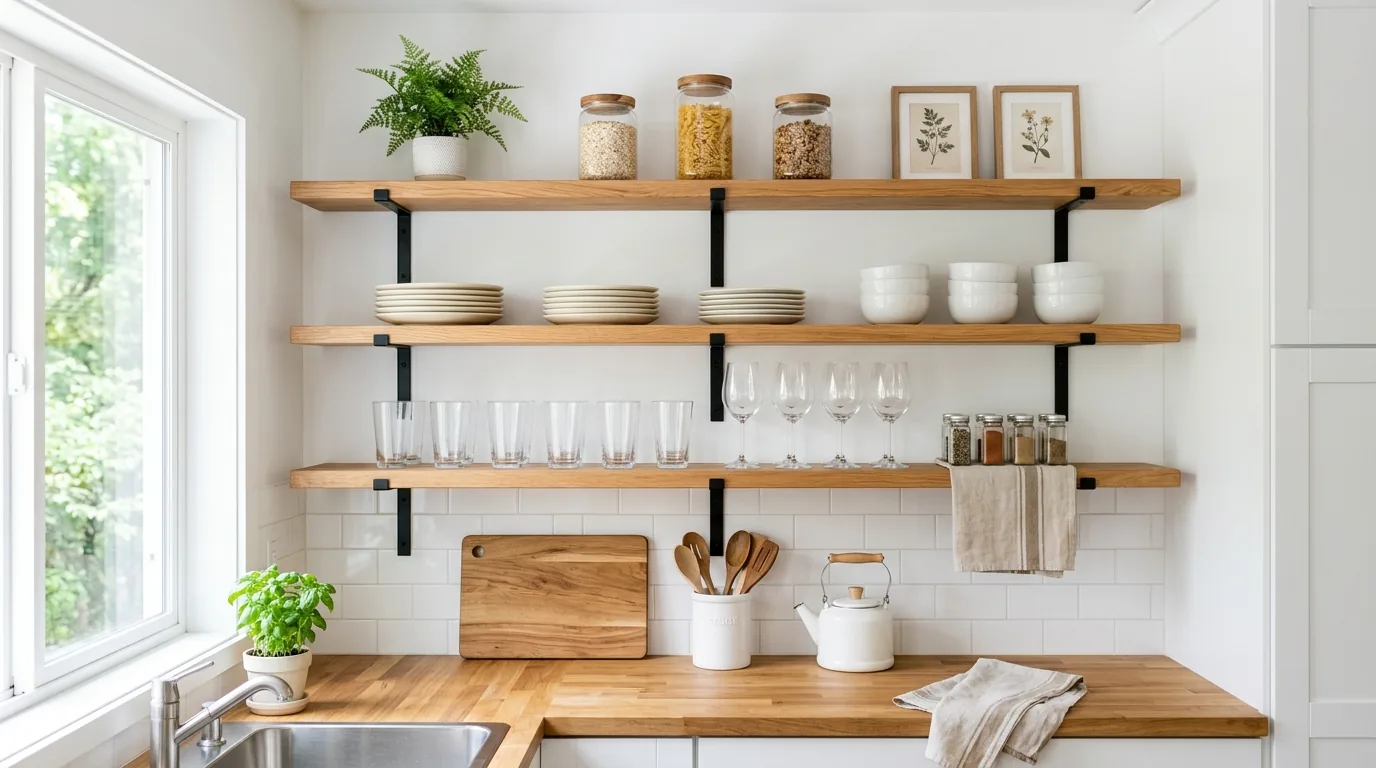 Office shelves with storage boxes