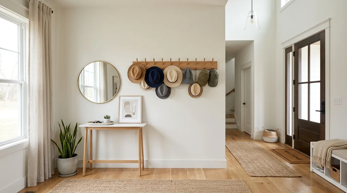 11 Clever Hat Rack Ideas for Functional Entryway Storage