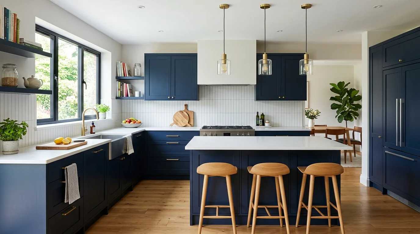 Budget-friendly kitchen with painted cabinet refresh and new pulls