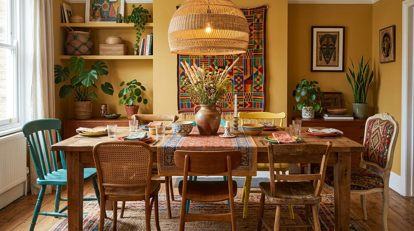 Bedroom with earthy linen bedding
