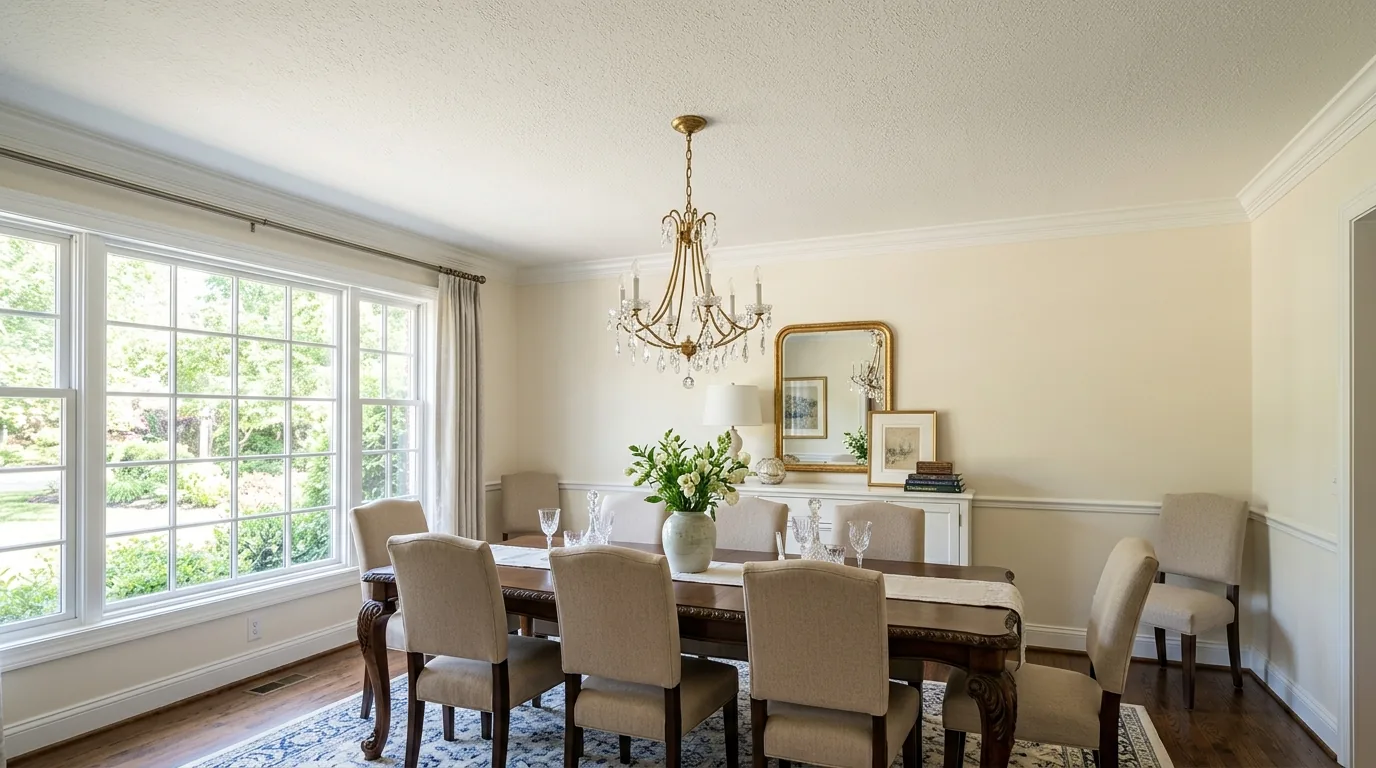 Beadboard ceiling in coastal sunroom