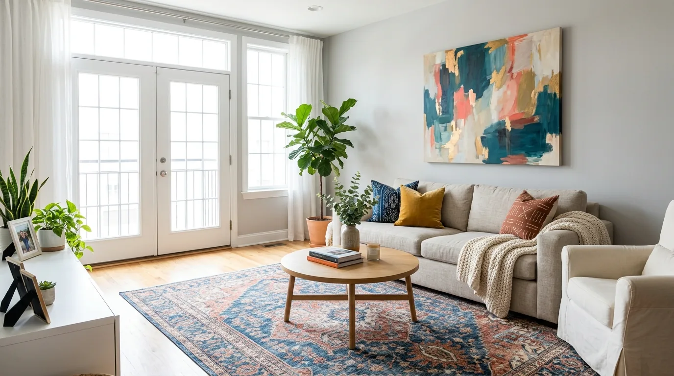Home office nook with pinboard