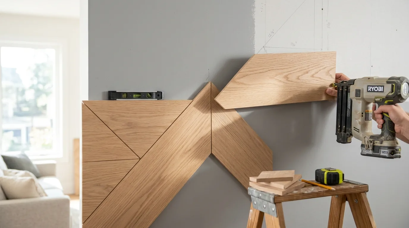 Mudroom bench and hook wall build