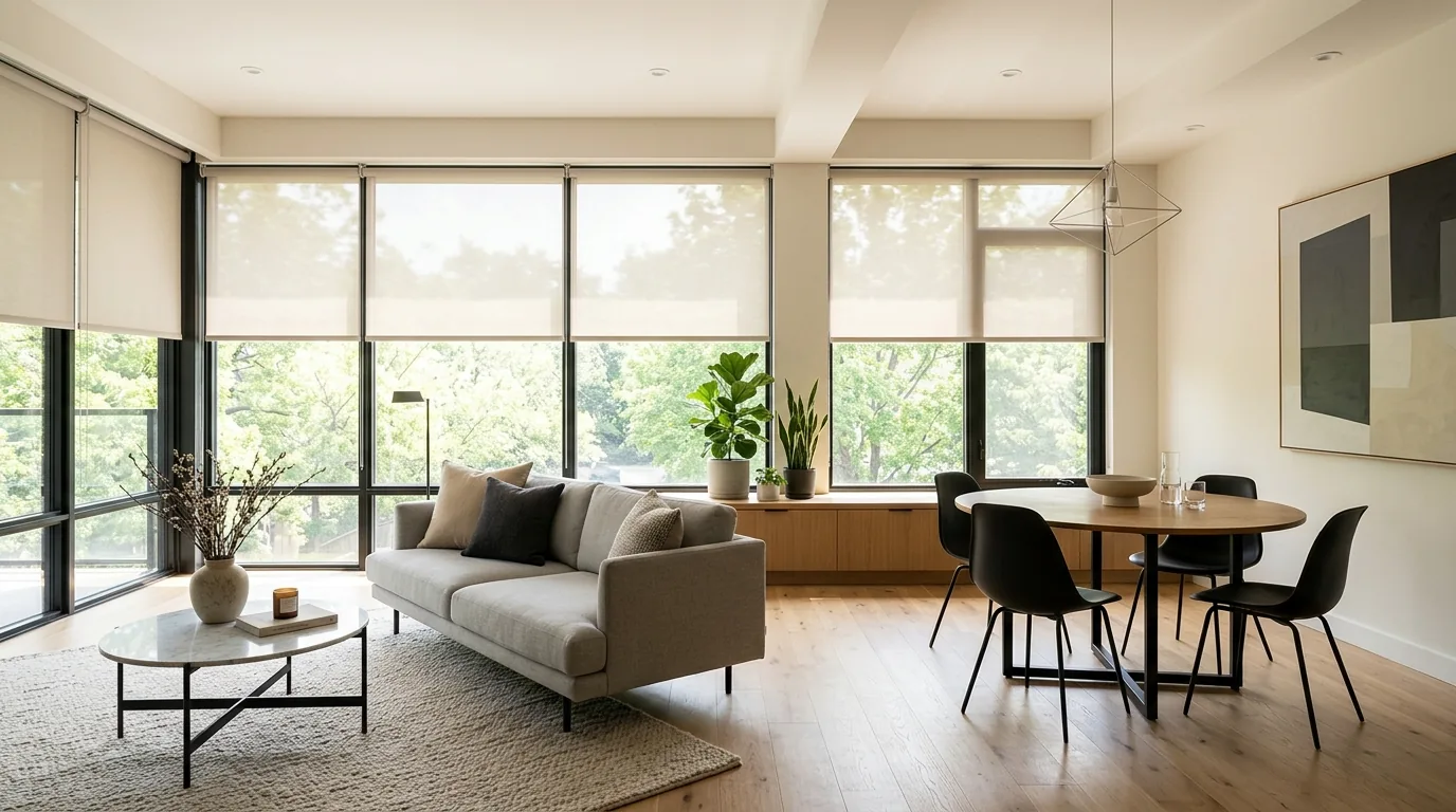 French doors with tailored neutral panels