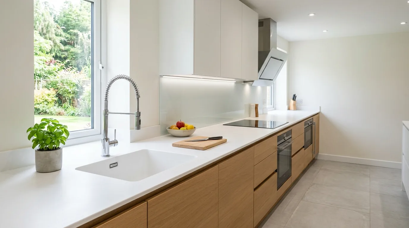 Budget laminate counters with updated edge profile