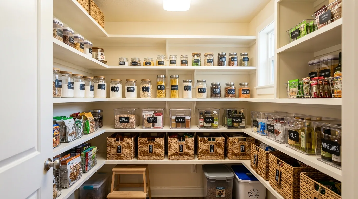 Mudroom with cubbies and overhead cabinets
