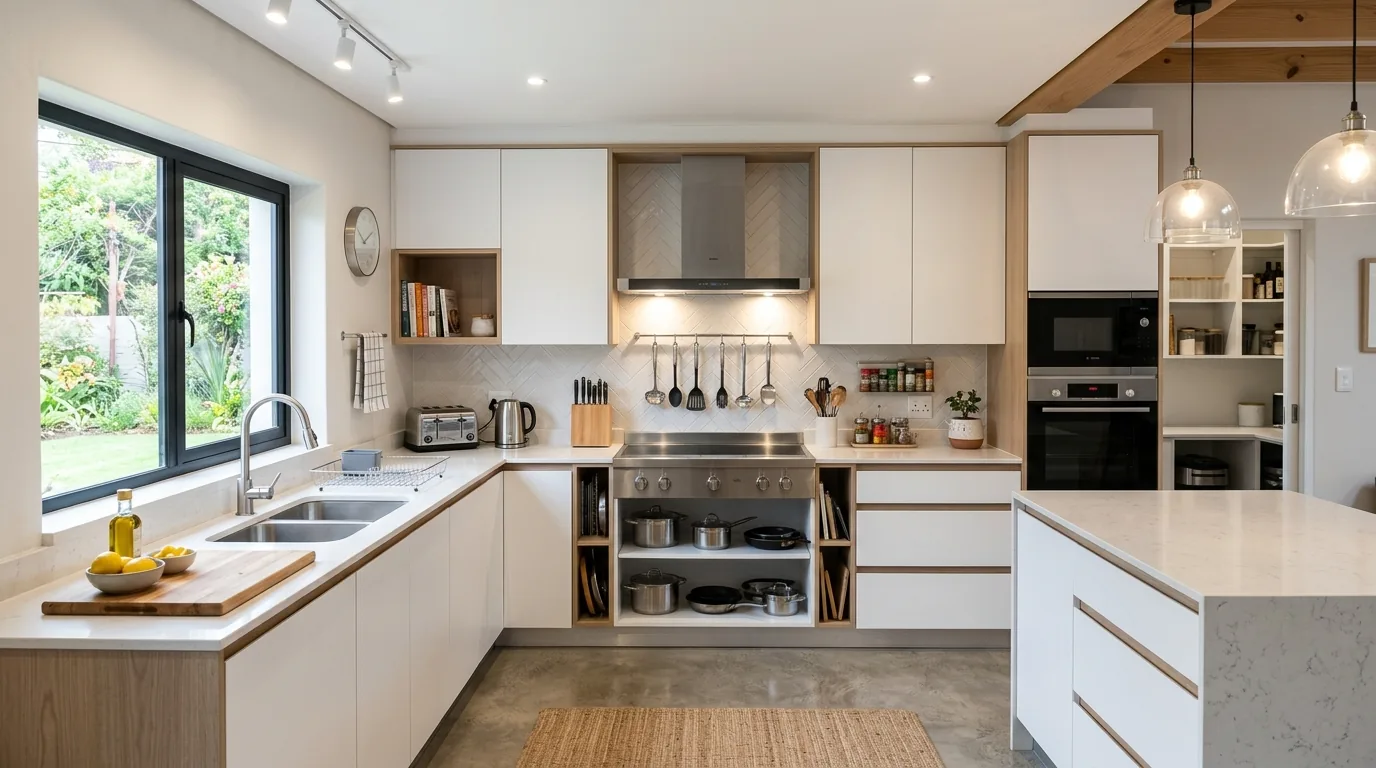 Luxury kitchen with double islands dividing prep and entertaining