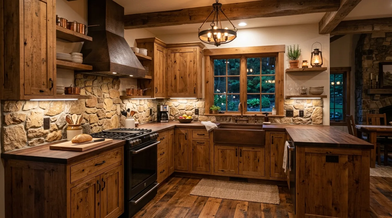 Scandinavian L-shaped kitchen with pale oak cabinets and uncluttered surfaces