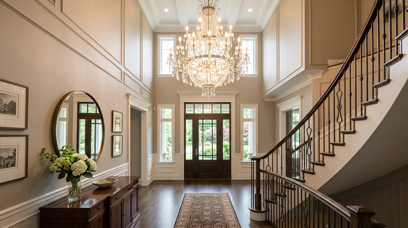 Pair of dome pendants over dining nook