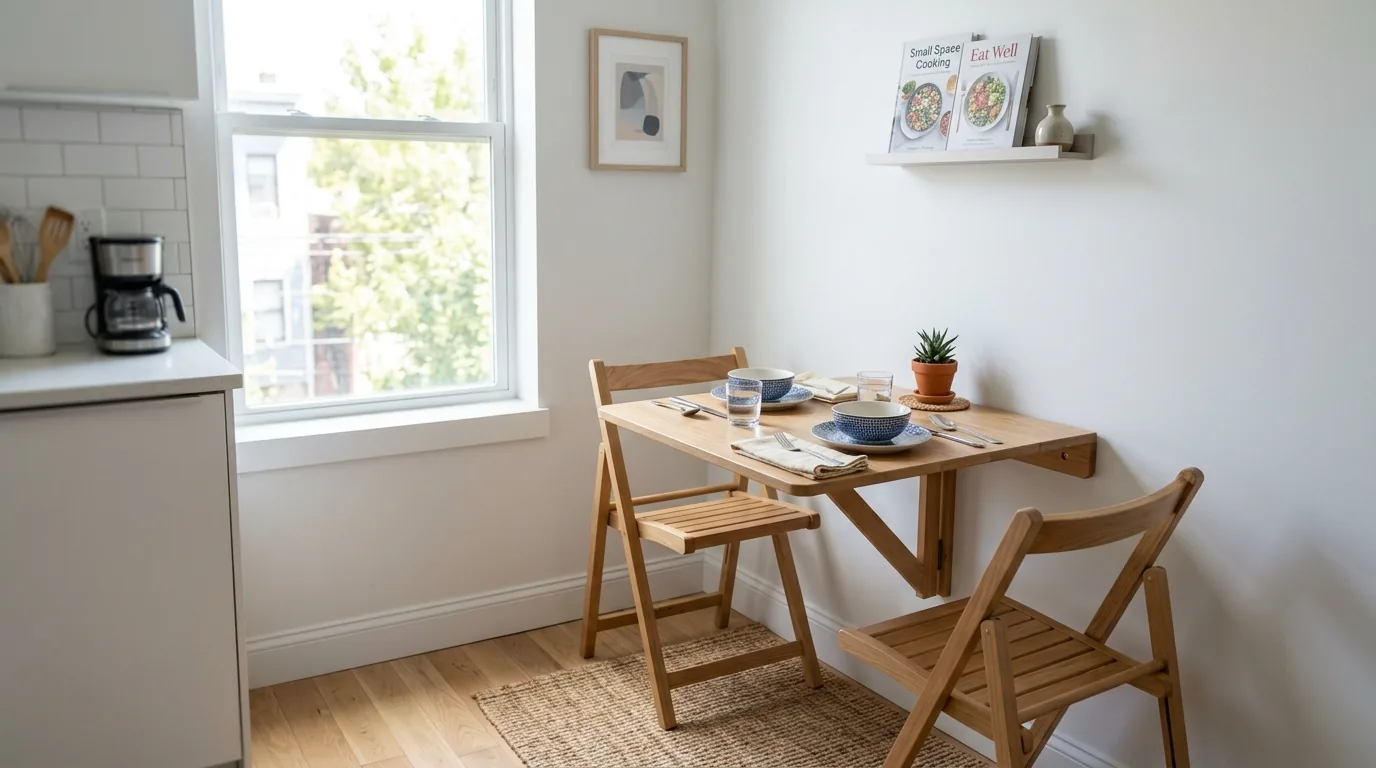 Scandinavian dining room with pale oak table