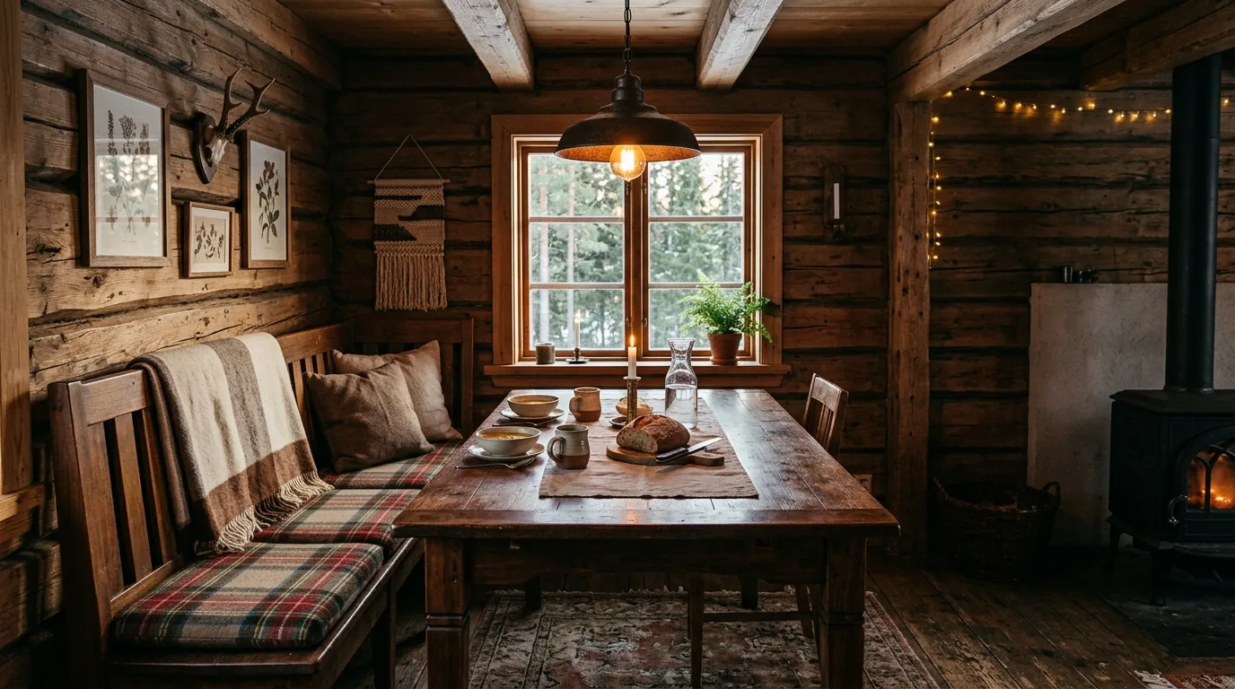 Traditional small dining room with paneled walls