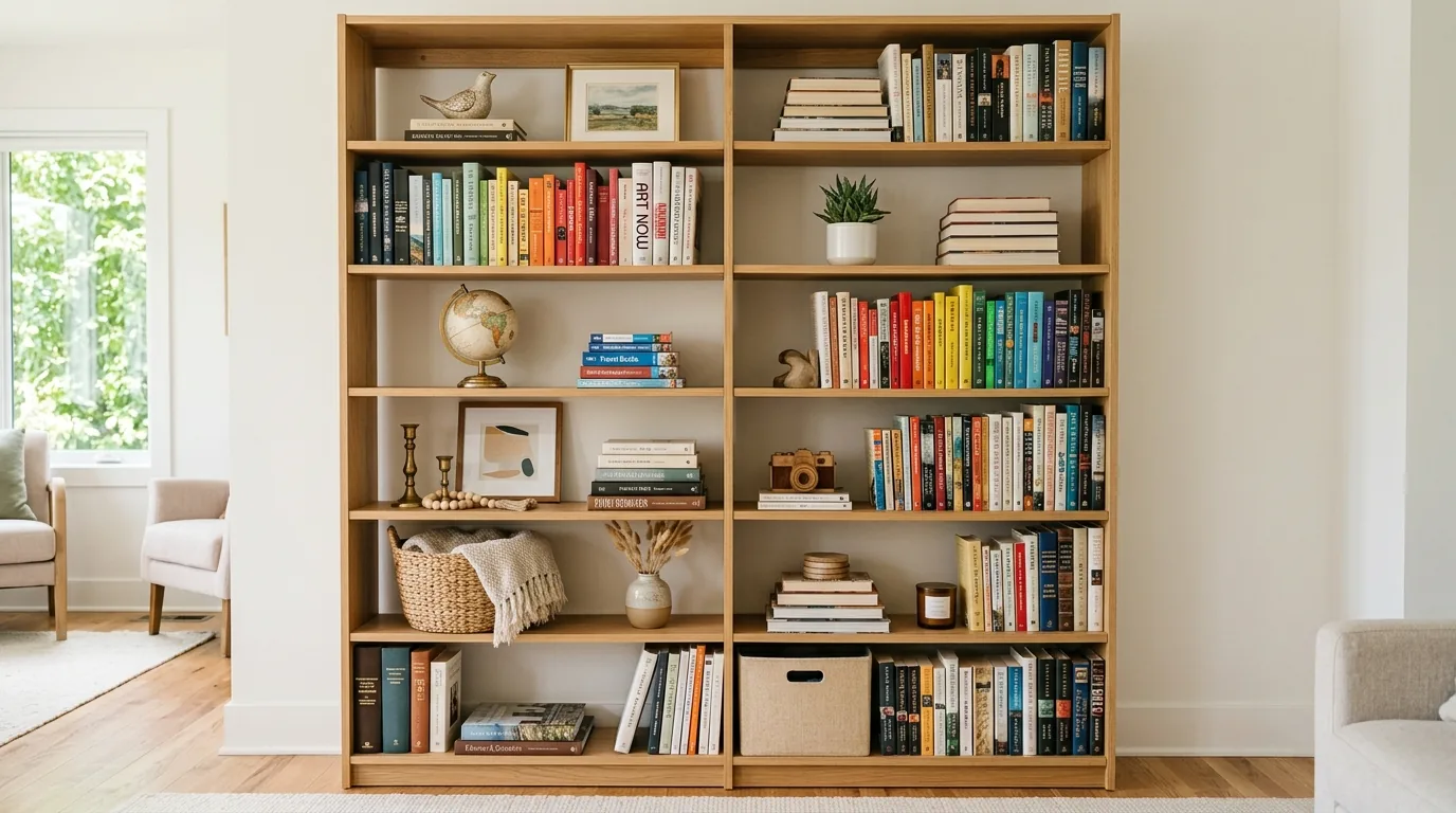 Coastal built-ins with driftwood tones