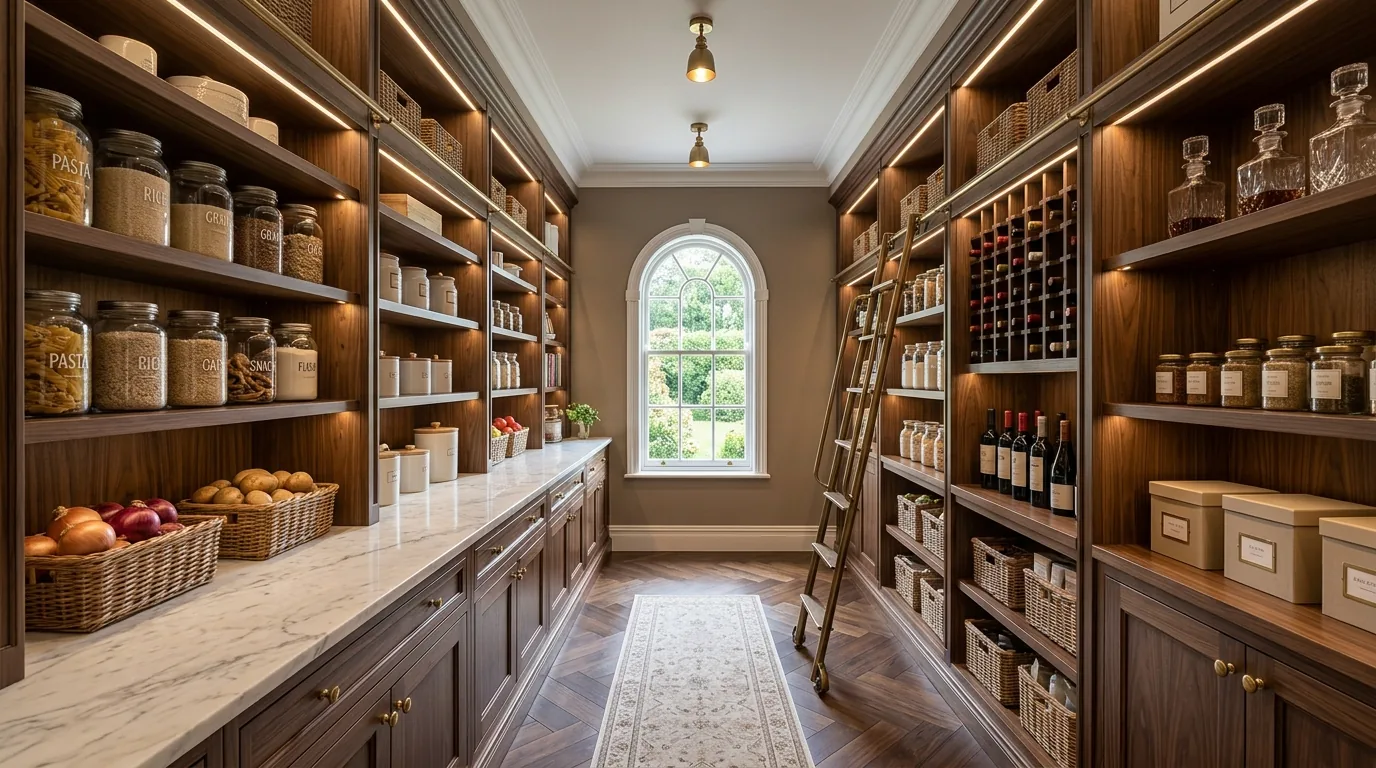 Pantry with appliance garage