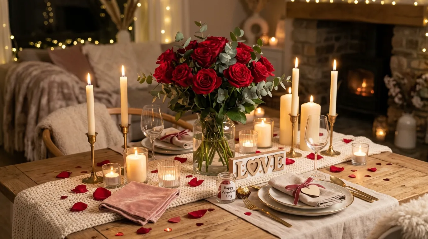 Fireplace mantel with bud vases