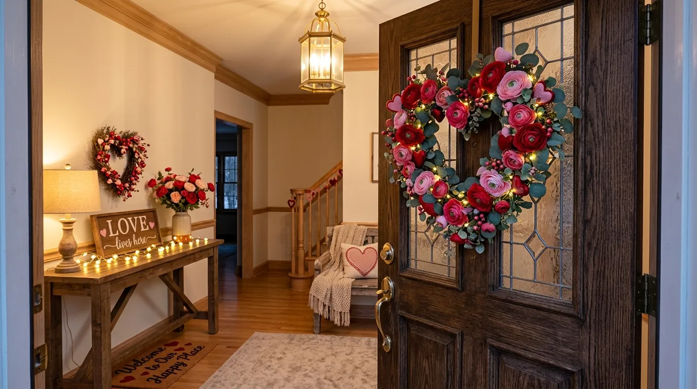 Breakfast nook with heart-toned pastries