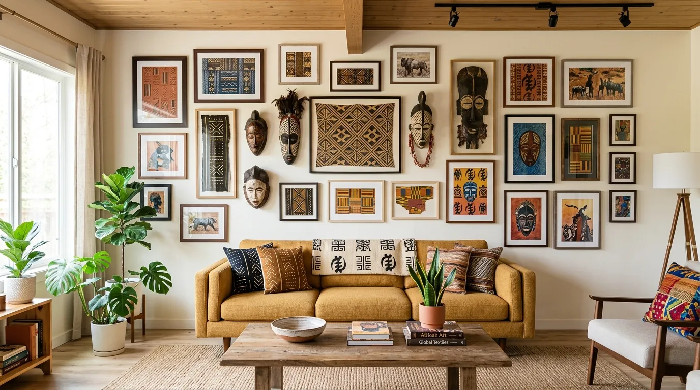 Entryway with basket wall display and slim console