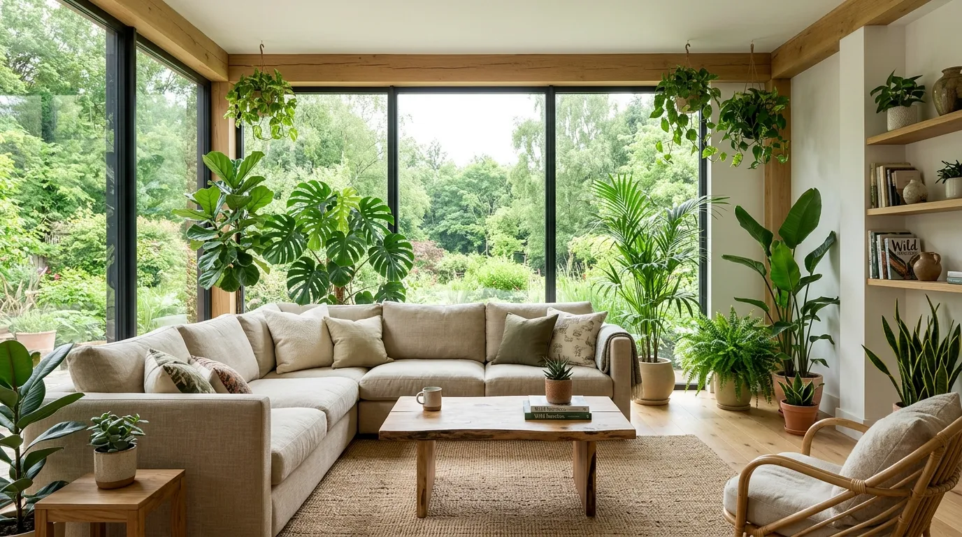 14 Natural Biophilic Living Room Ideas for Wellness and Calm