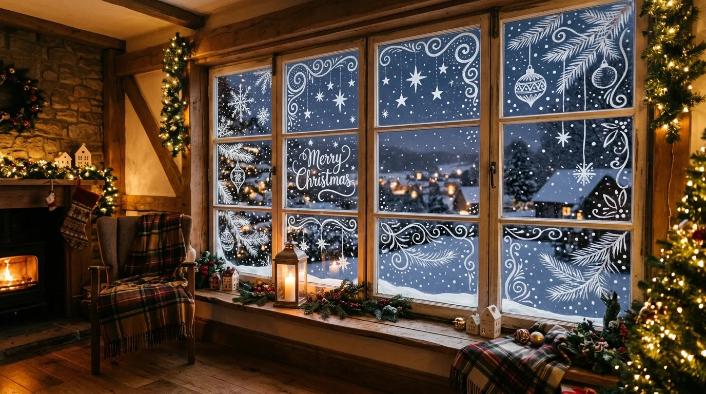 13 Festive Christmas Window Painting Ideas for Holiday Cheer
