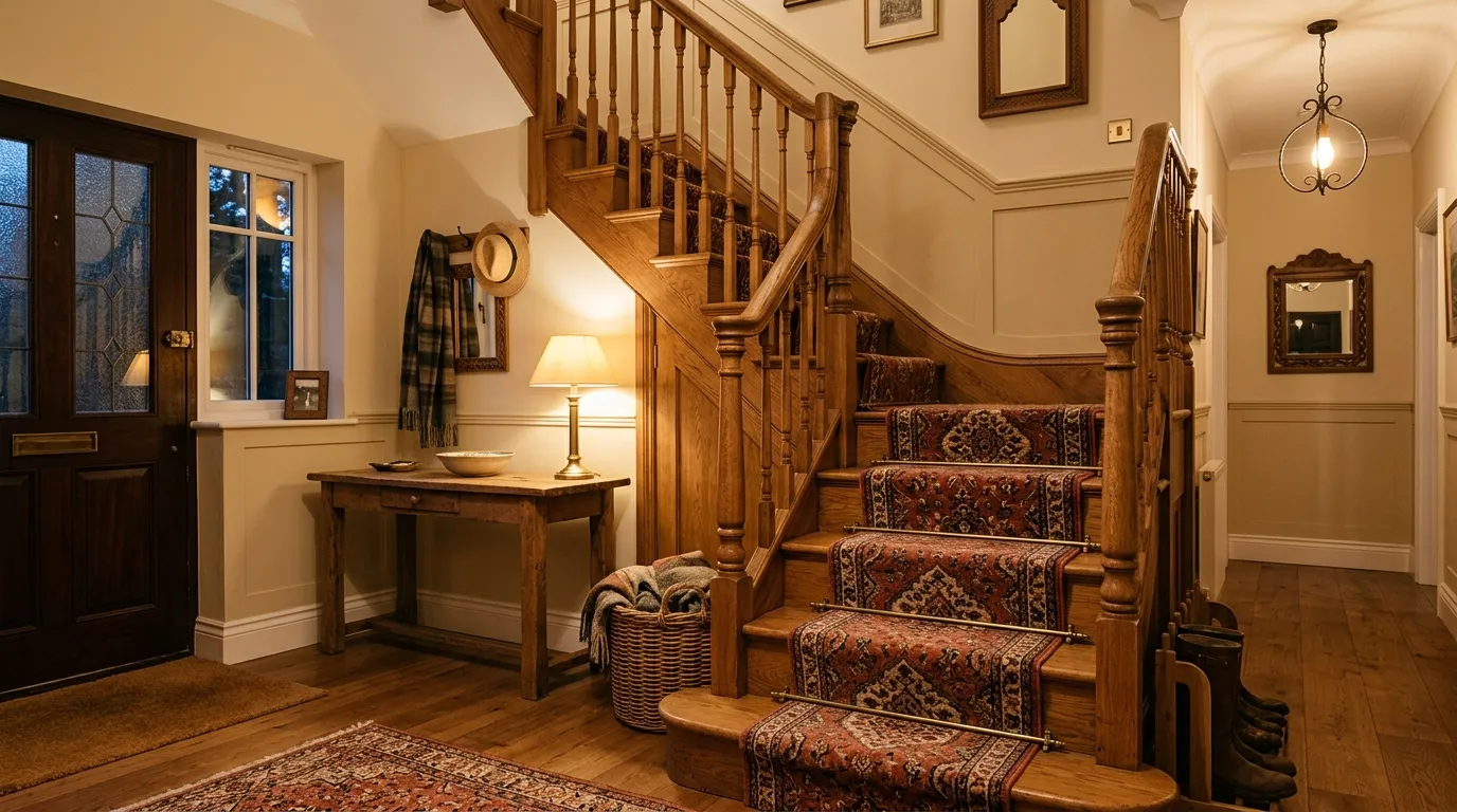 Scandinavian split foyer with light wood