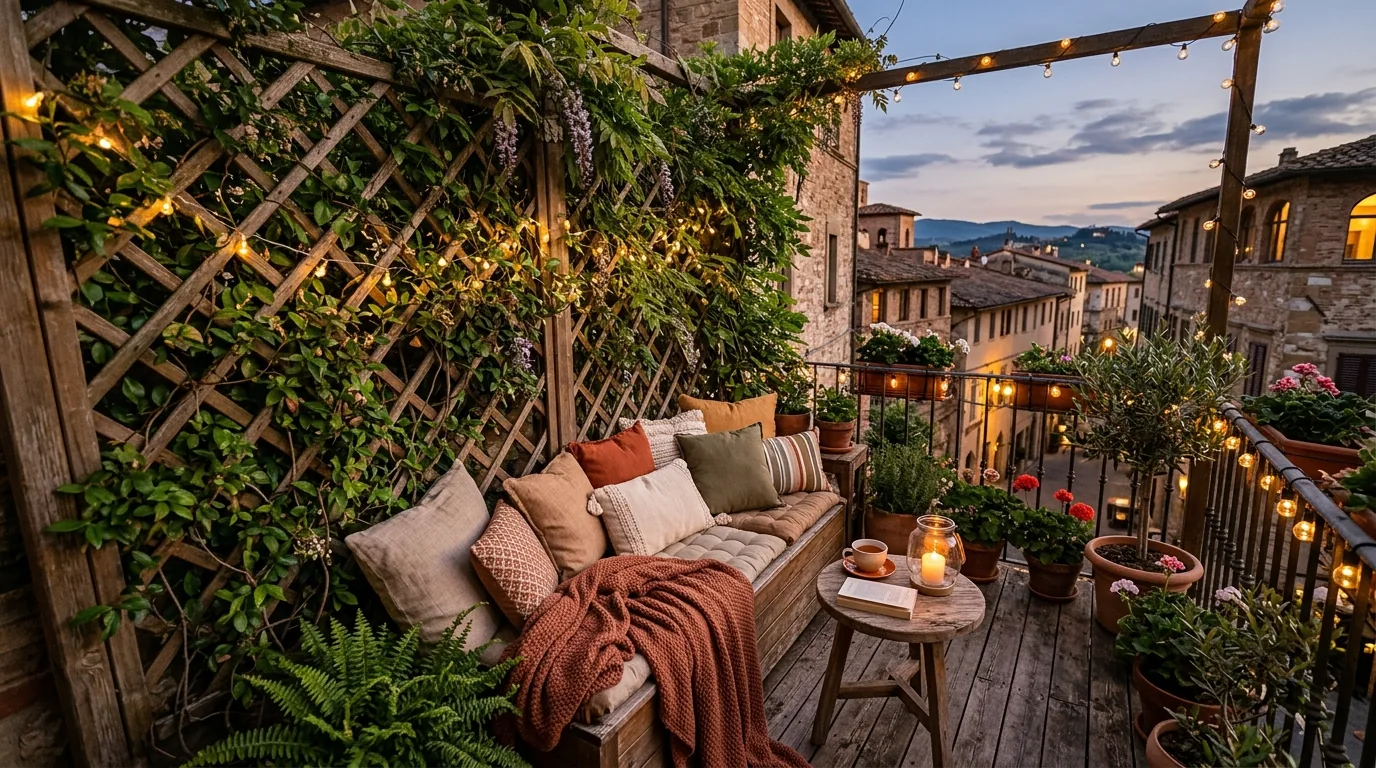 Minimal balcony with frosted acrylic panels