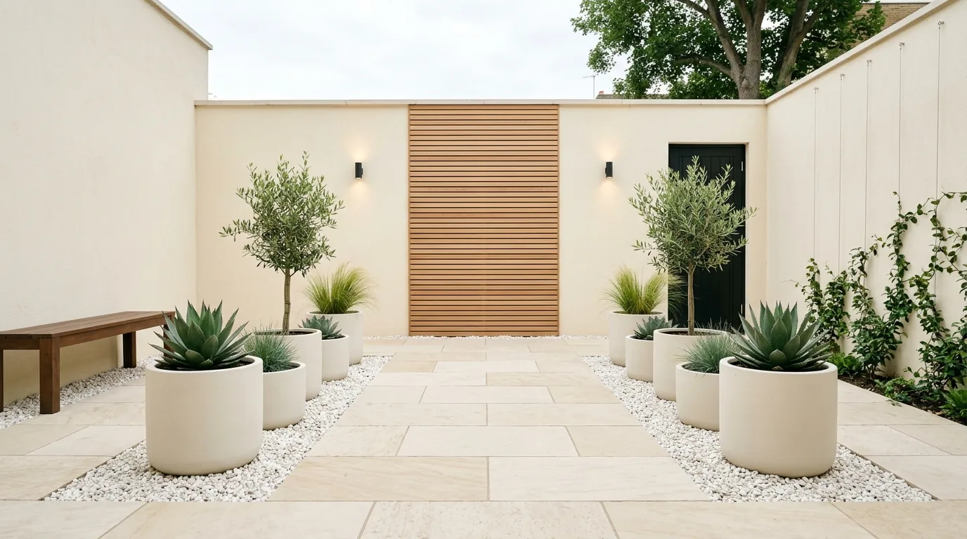 Balcony garden with herbs