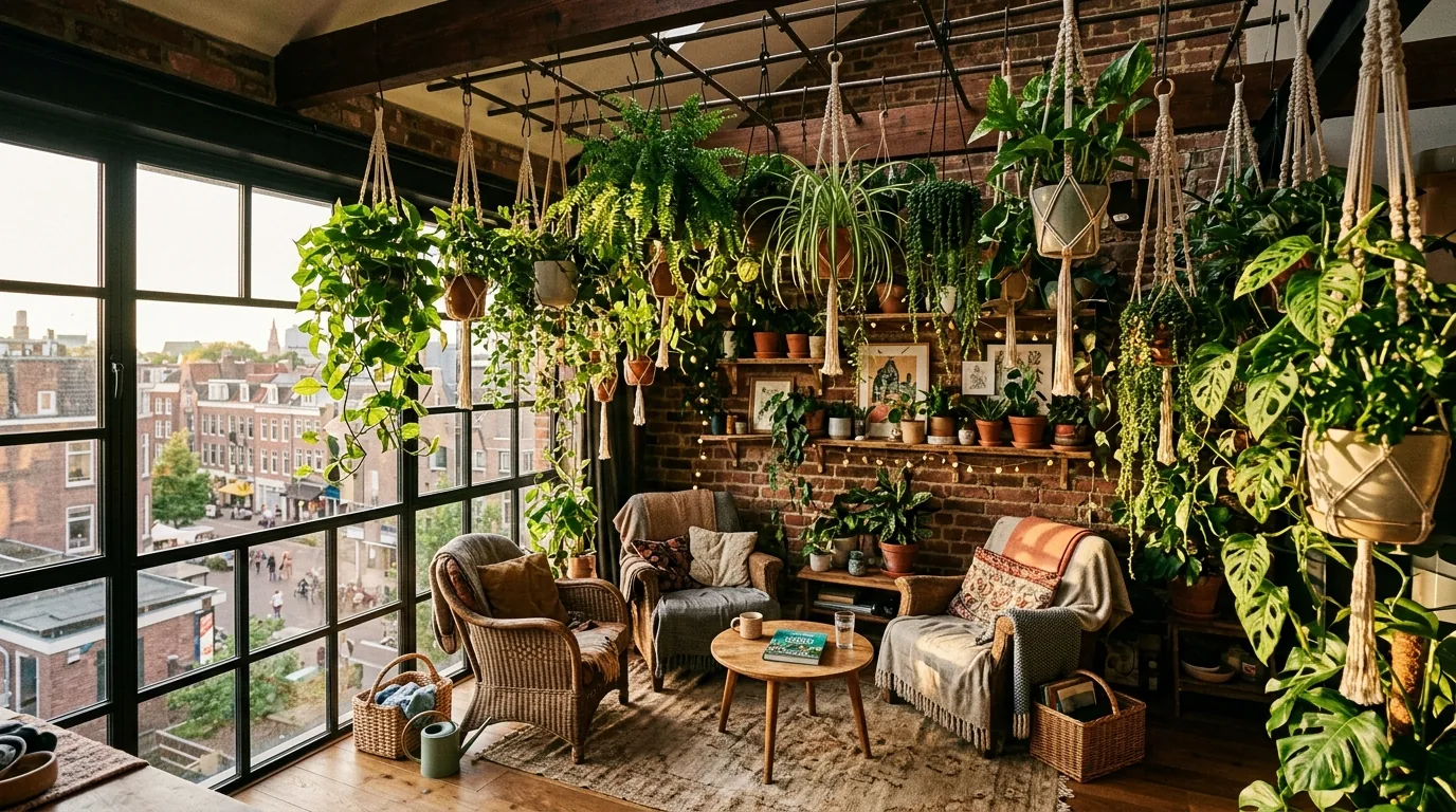 Courtyard garden with olive tree in large pot