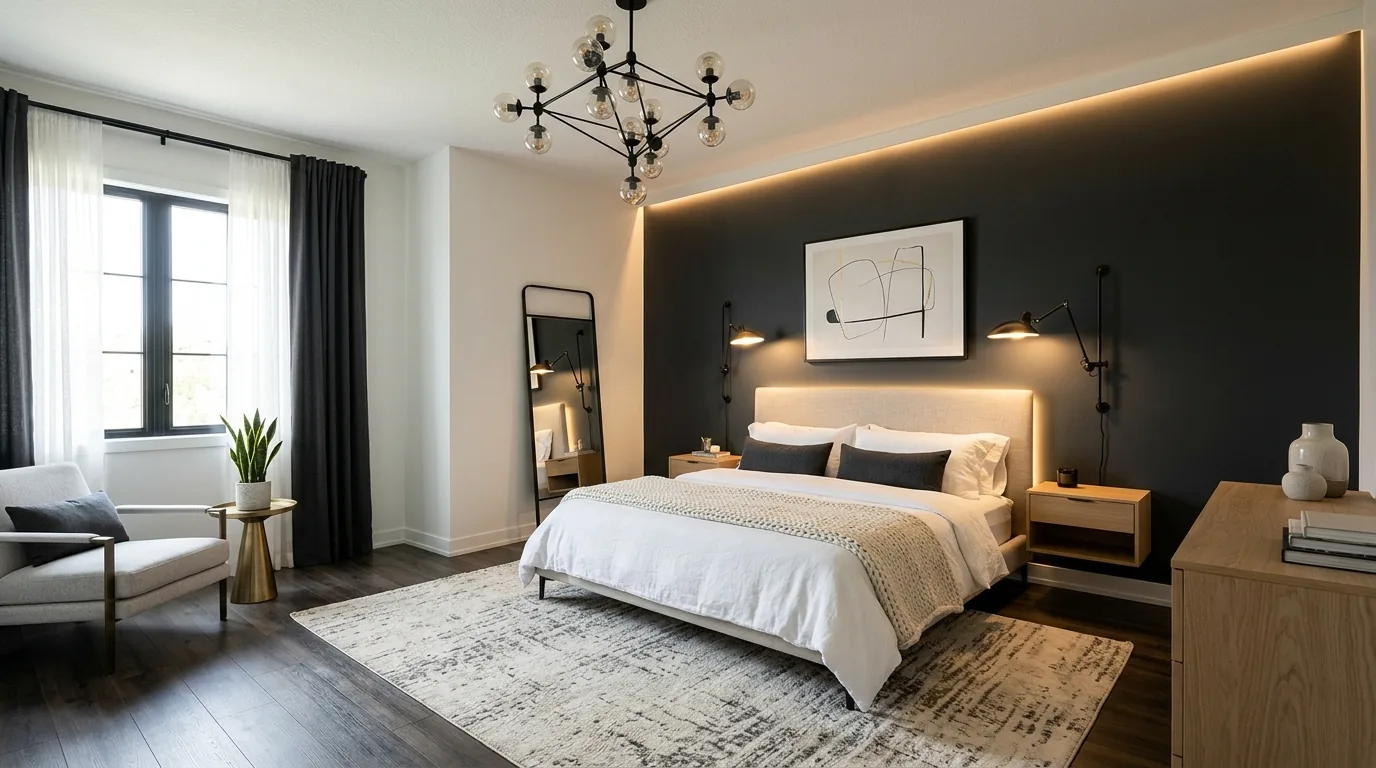 Coastal bedroom refresh with striped accents