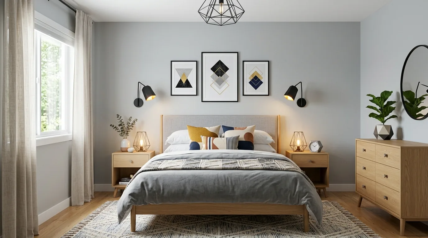 Traditional bedroom refresh with antique dresser