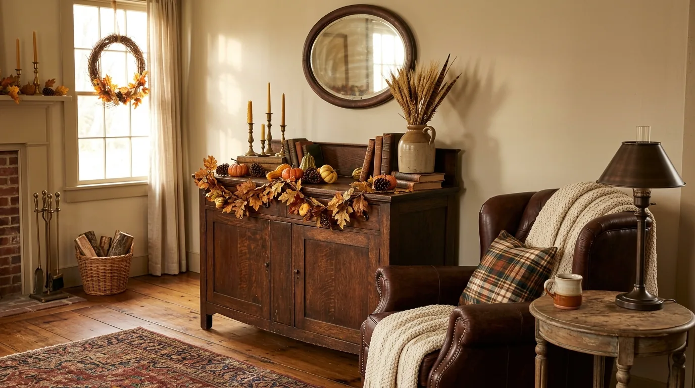 Mudroom corner with woven baskets