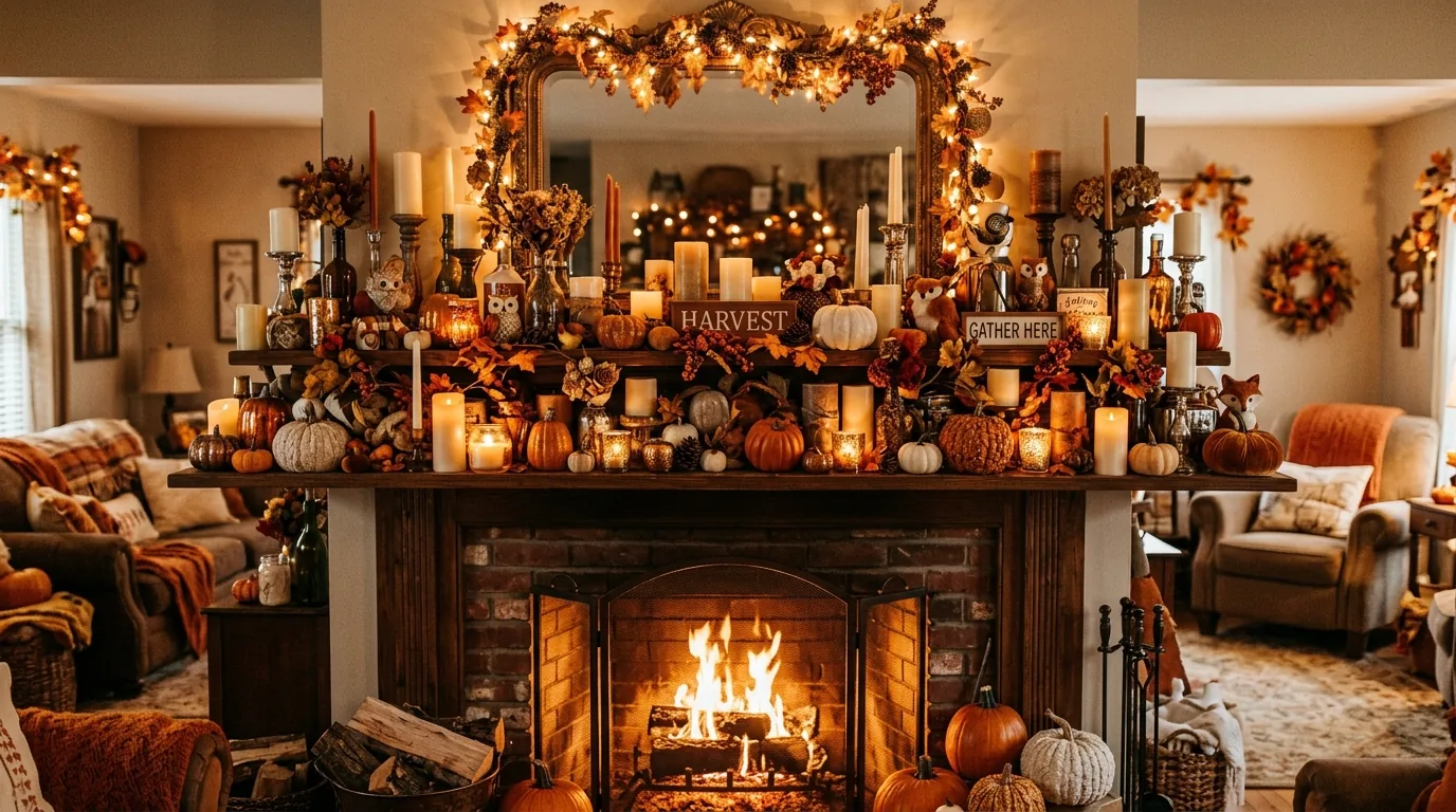 Coffee table with excessive decor replaced by a single tray and candle grouping