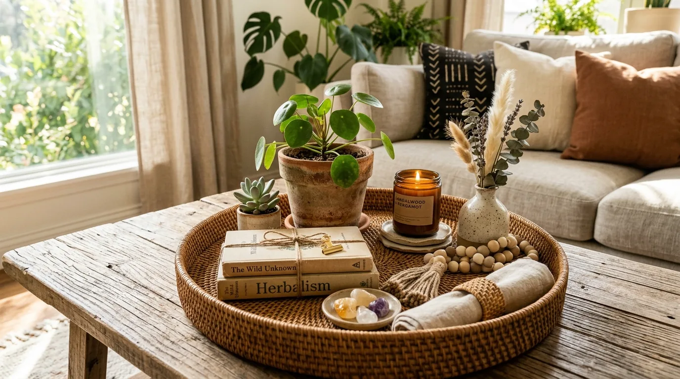 Luxury tray styling with mirrored surface