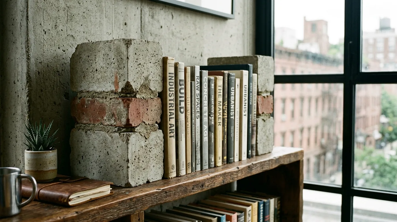 Kids reading shelf with whimsical cloud shaped bookends