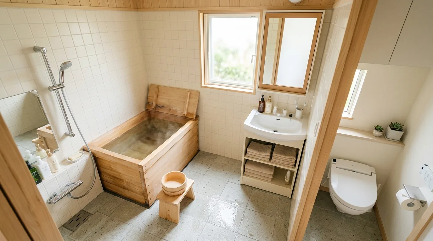 Luxury bath with sunken soaking tub