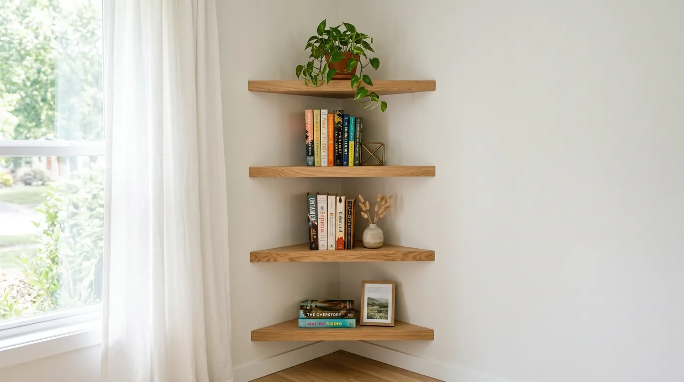 14 Clever Corner Shelf Ideas to Maximize Unused Wall Space