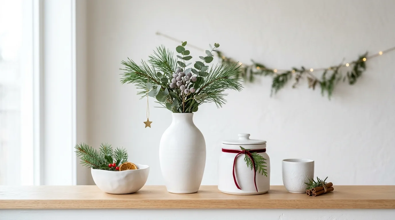 Kitchen shelf with handmade mug collection