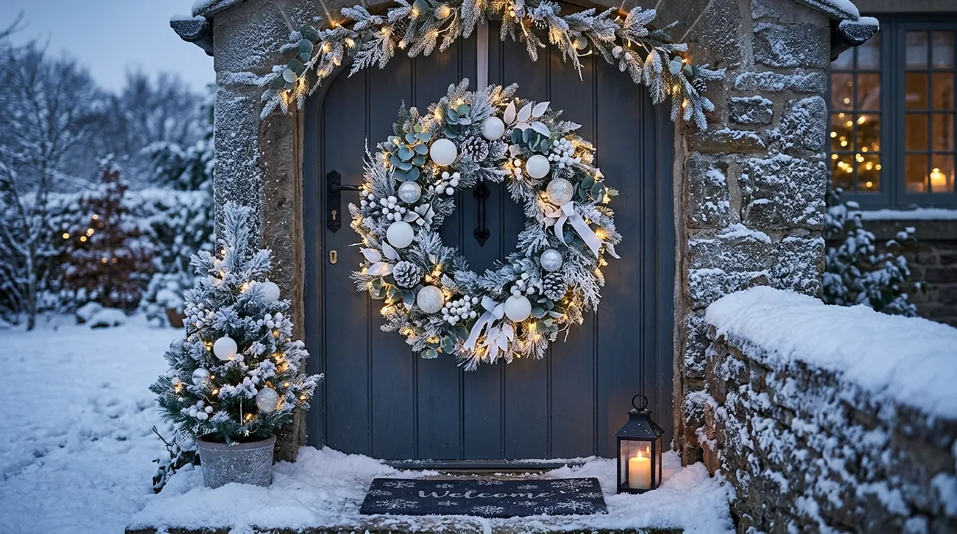 Small porch with simple wreath