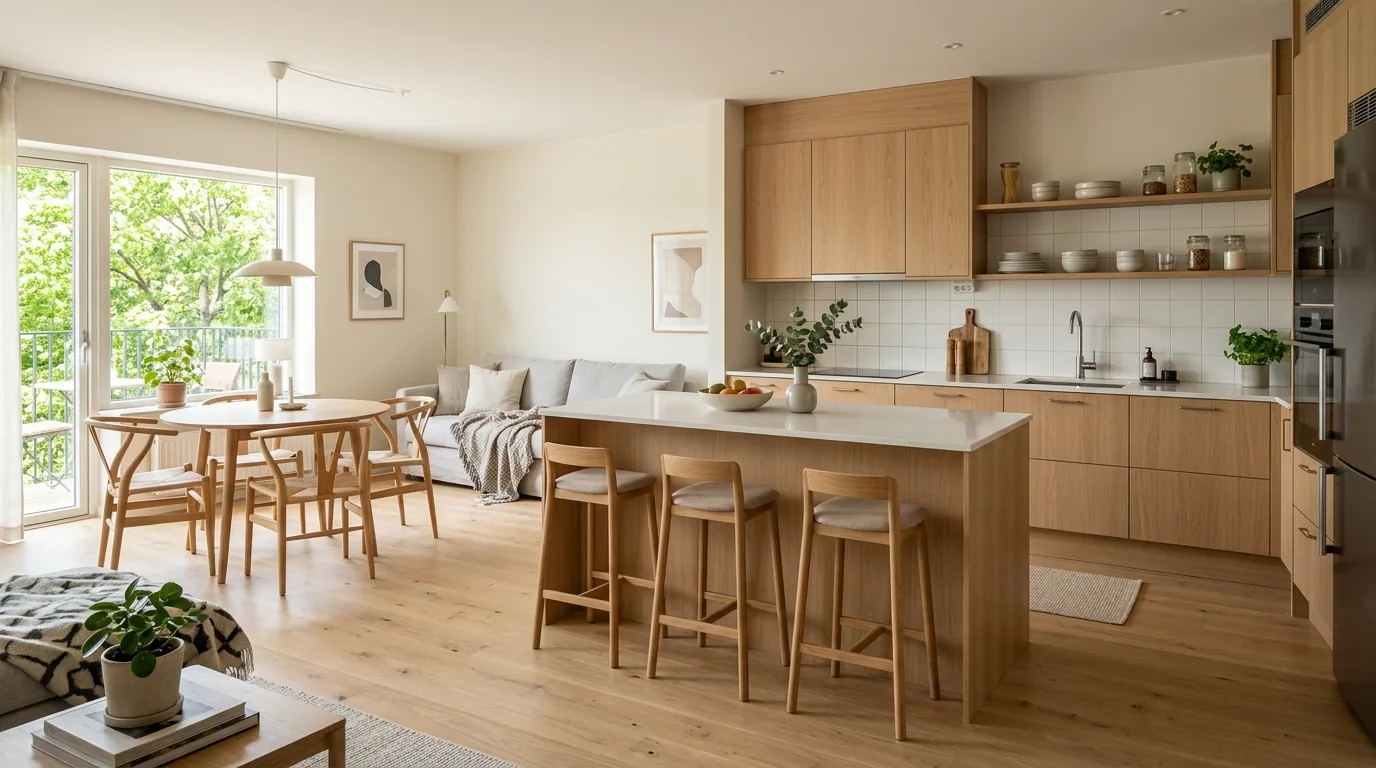 Luxury kitchen with stone island